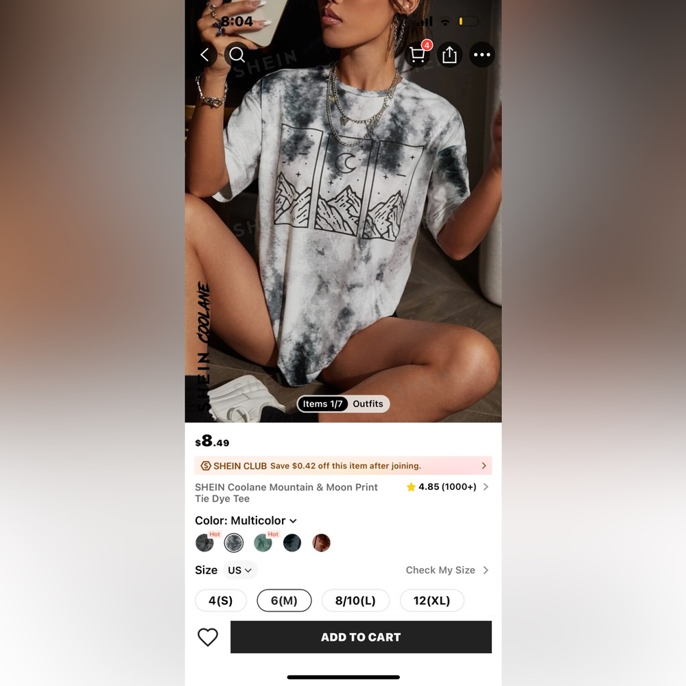 tie dye short sleeve shirt